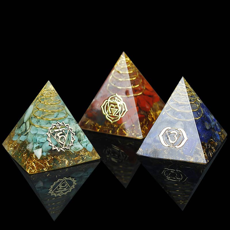 Gemcohub - Wholesale Spiritual Stone/Crystal - Crystal Gravel Pyramid Epoxy Ornaments7
