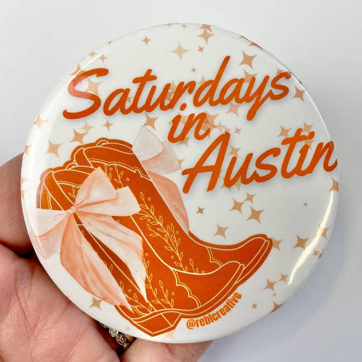 *Boots and Stars - Austin - Game Day Button for wholesale by REBL Creative