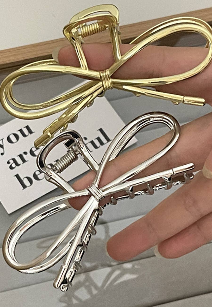 AK Brand – Großhandel Haarclip – Damen – Metallische Haarklammer mit Schleifendesign4