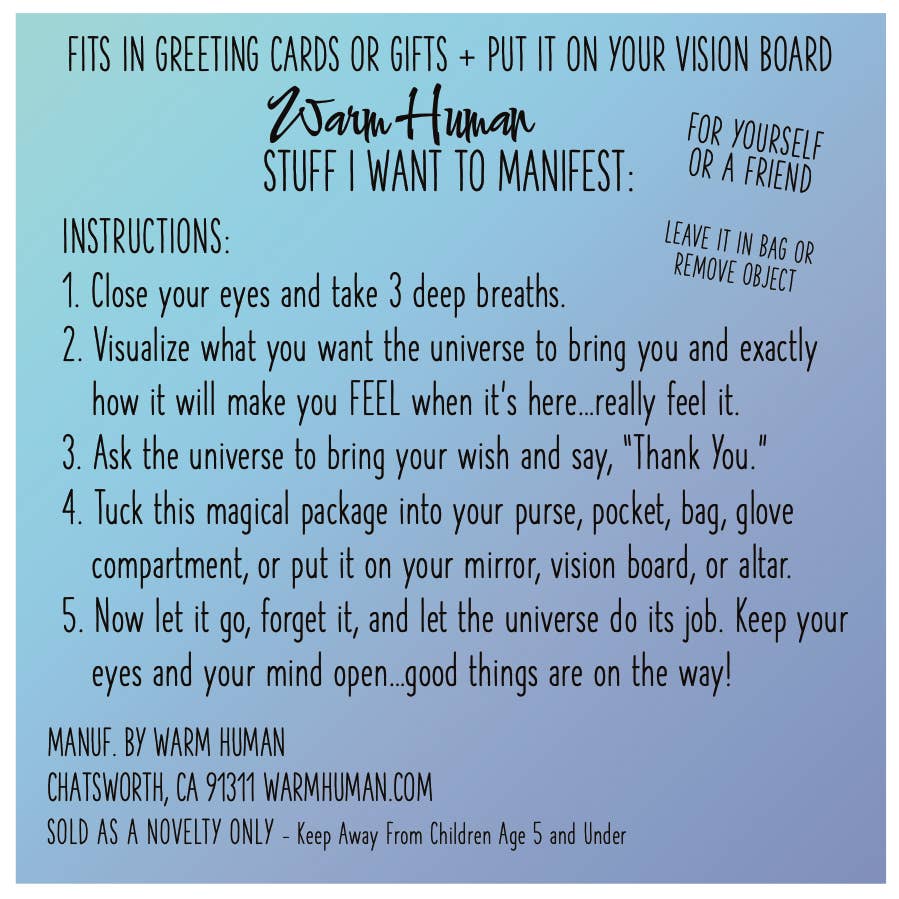 warm human – wholesale Meditation supplies – Stuff I Want To Manifest: To Be Magical AF2