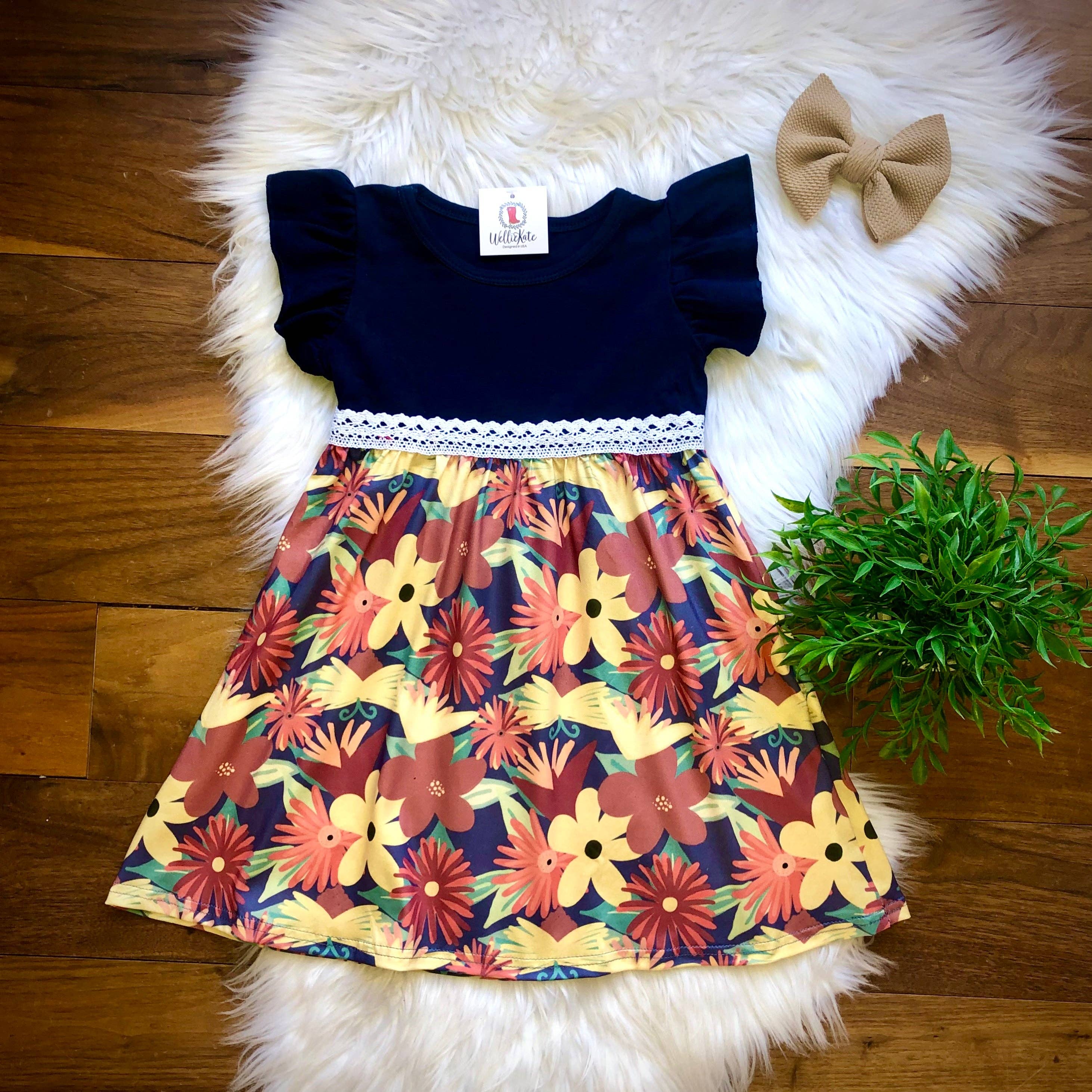 Wellington Design Co. - Vente Robe – enfant - Robe à fleurs fabuleuse - une exclusivité Wellie Kate0