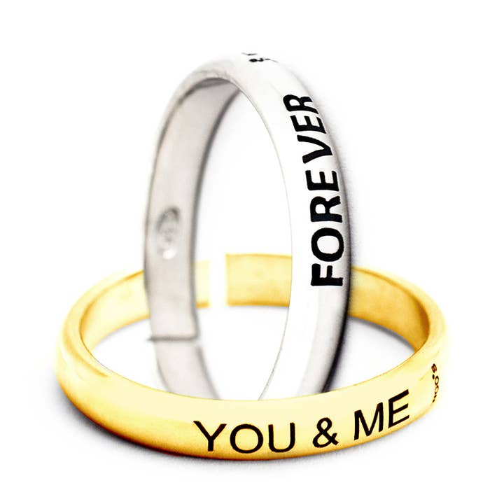 Woo's pure feelings - Wholesale Band/Stacked Ring - Combi Rings You & Me - Forever0
