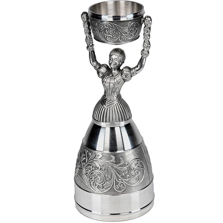 Pewter allemand Nuernberg Coupe de mariage nuptiale Toasting Vin pour la vente par Pinnacle Peak Trading