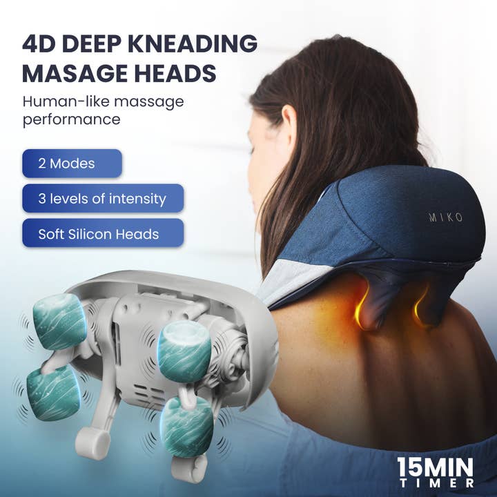 Miko - Wholesale Body Massager - Wave Hand's Free Neck and Back Massager - App Controlled