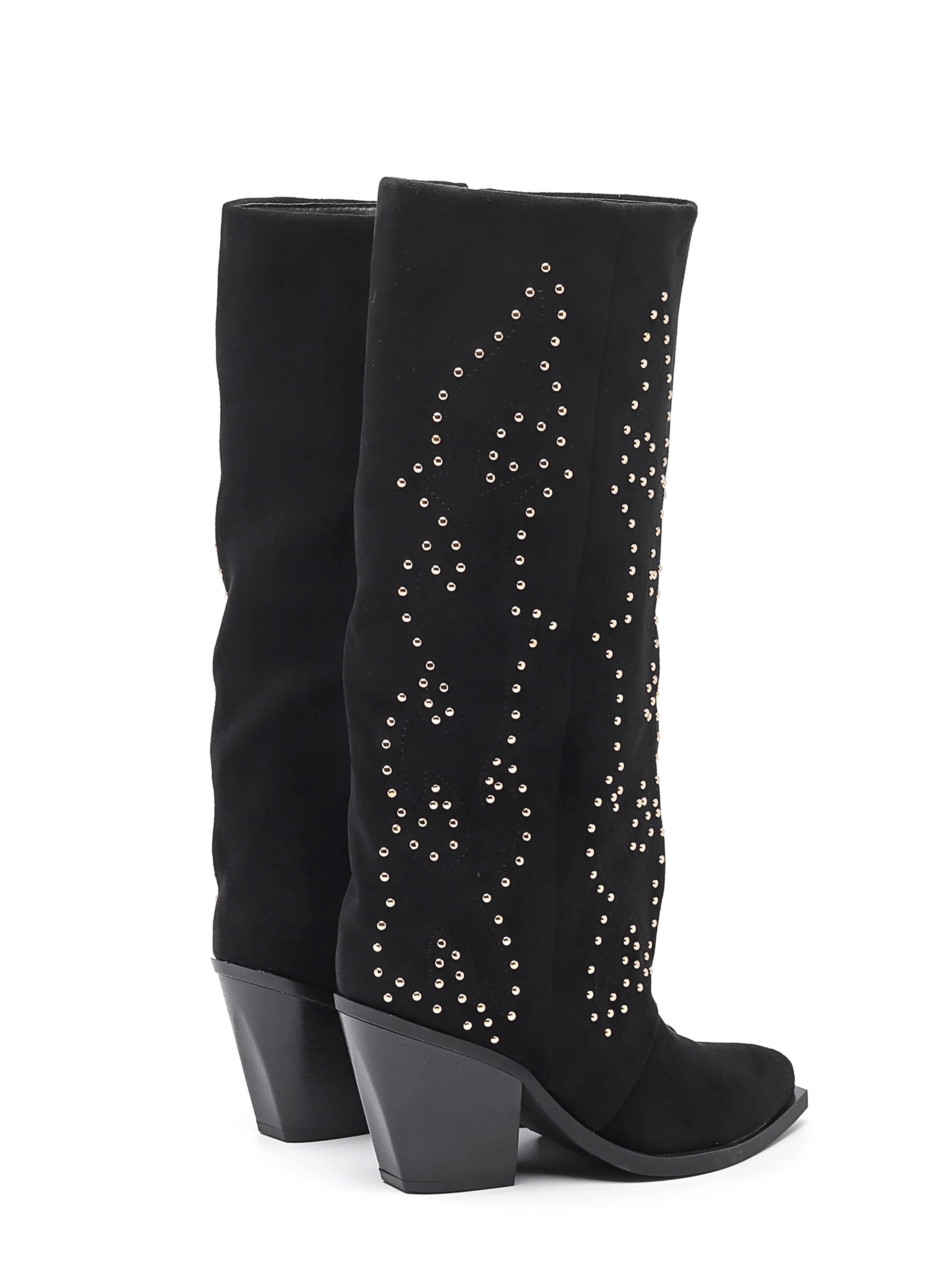 ISABAC - Vendita all'ingrosso Stivali da cowboy - Donna - Stivali texani ISABAC con tacco medio, neri2