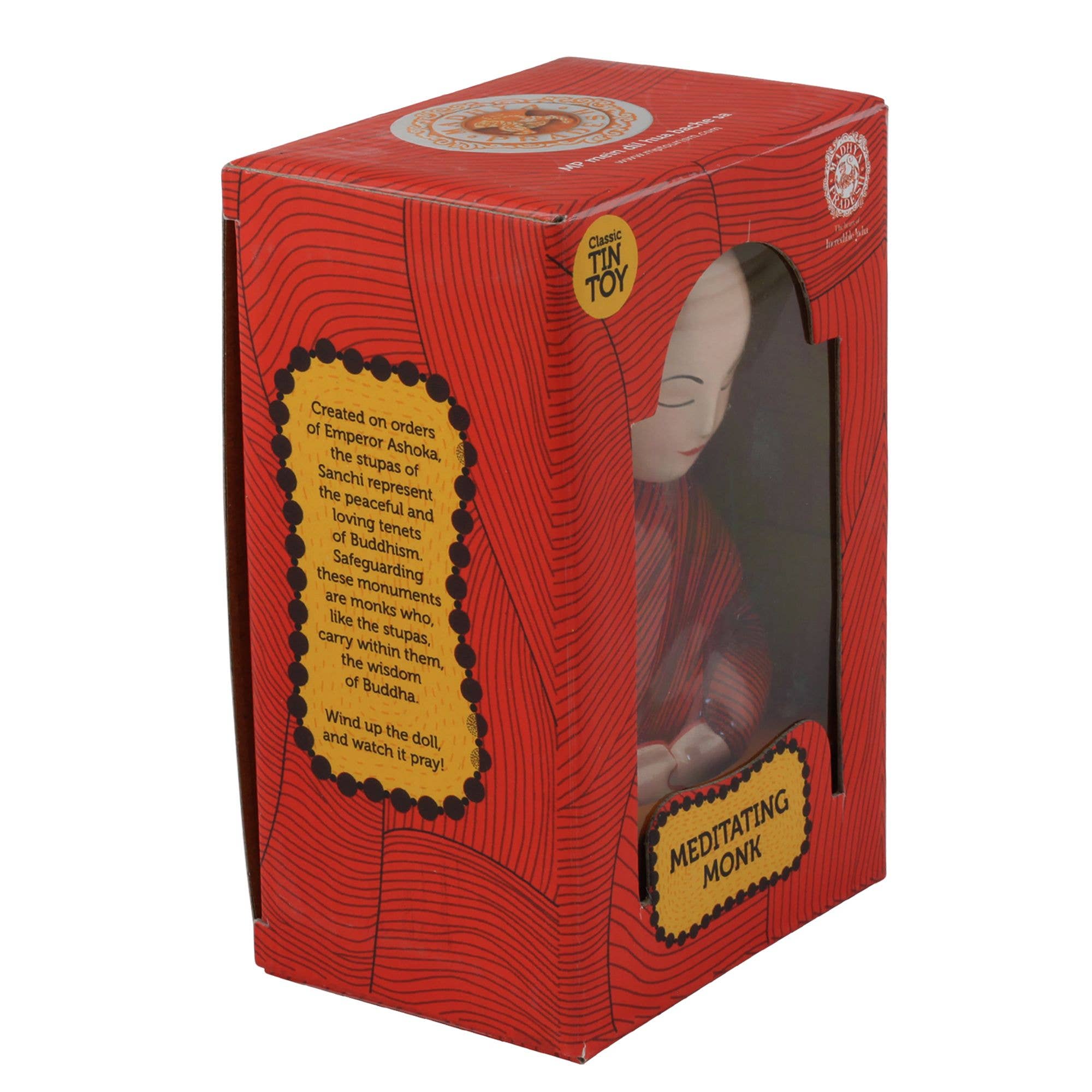 Tribal Trade GmbH - Wholesale Classic Toy - Kids - Praying Monk Meditation Buddha Bobble Head Tin Toy9