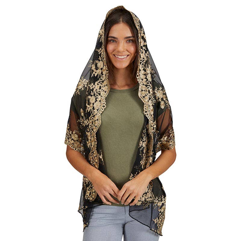 Christian Brands Catholic - Wholesale Veil - Women's - Two-Tone Long Chapel Veil1