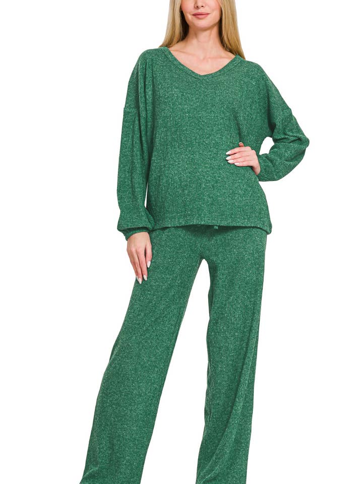 ..SI-27116 Geborstelde Hacci Lange Mouwen & Broekenset voor wholesale door 42POPS