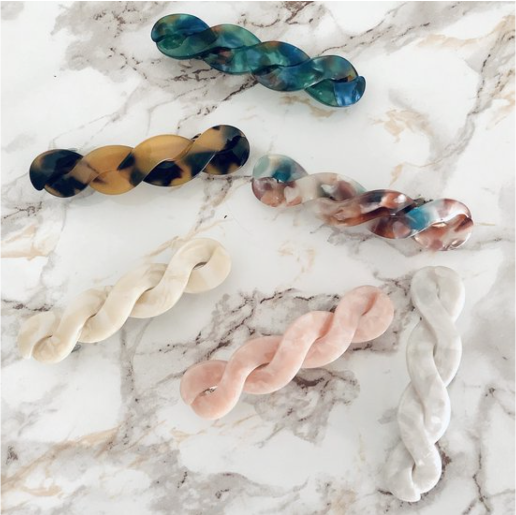 Emilie collection - Wholesale Hair Pin - Hairpins green white marble3