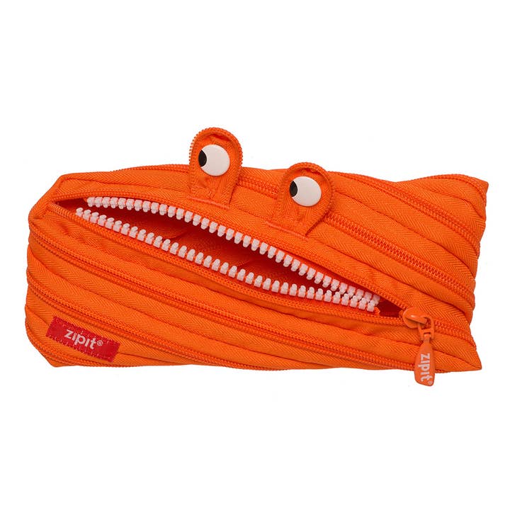ZIPIT Monster Pencil Case, Orange Gift Pouch for Kids for wholesale by ZIPIT