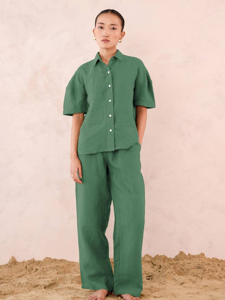 Linnen Marianne Co-Ord Set voor wholesale door Live Linen