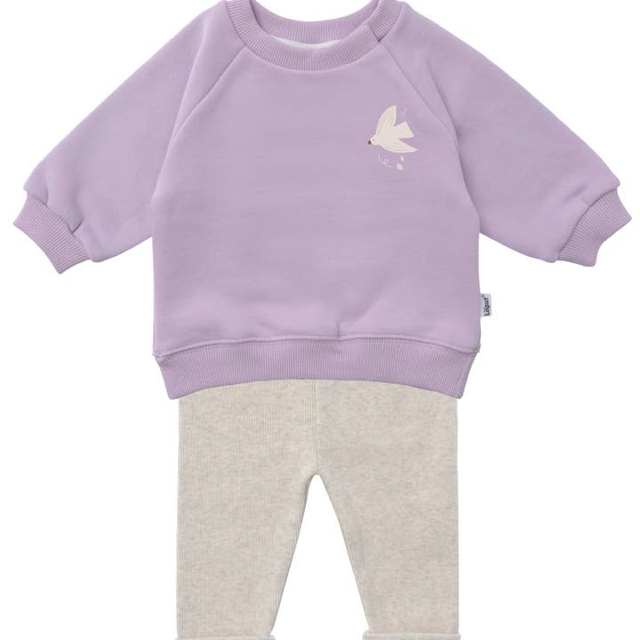 2-piece set with lilac sweatshirt with "Bird" print and leggings and other Purchase Wholesale frutta online. Free Returns & Net 60 Terms on Faire trending on Faire.