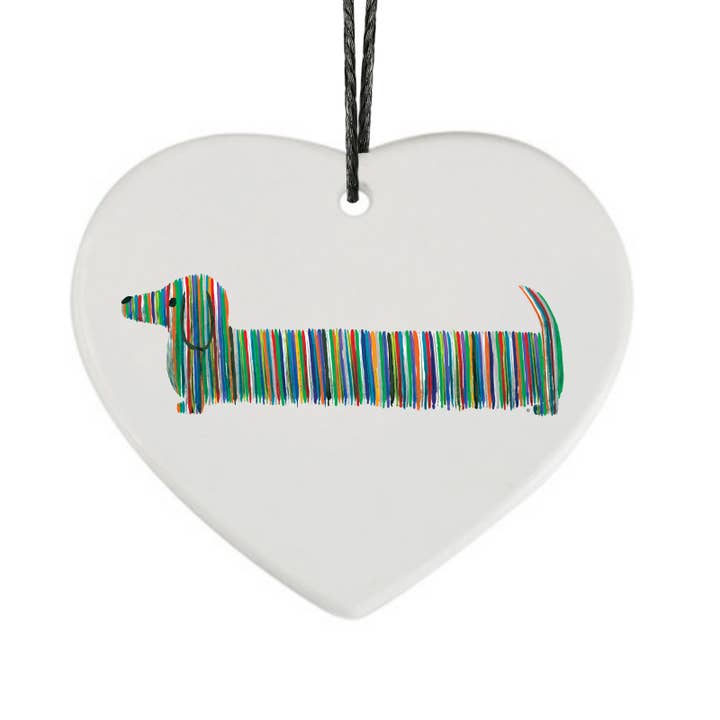 Tax Keramisk Hjärta Dekoration - Regnbåge för wholesale av The Hector Company