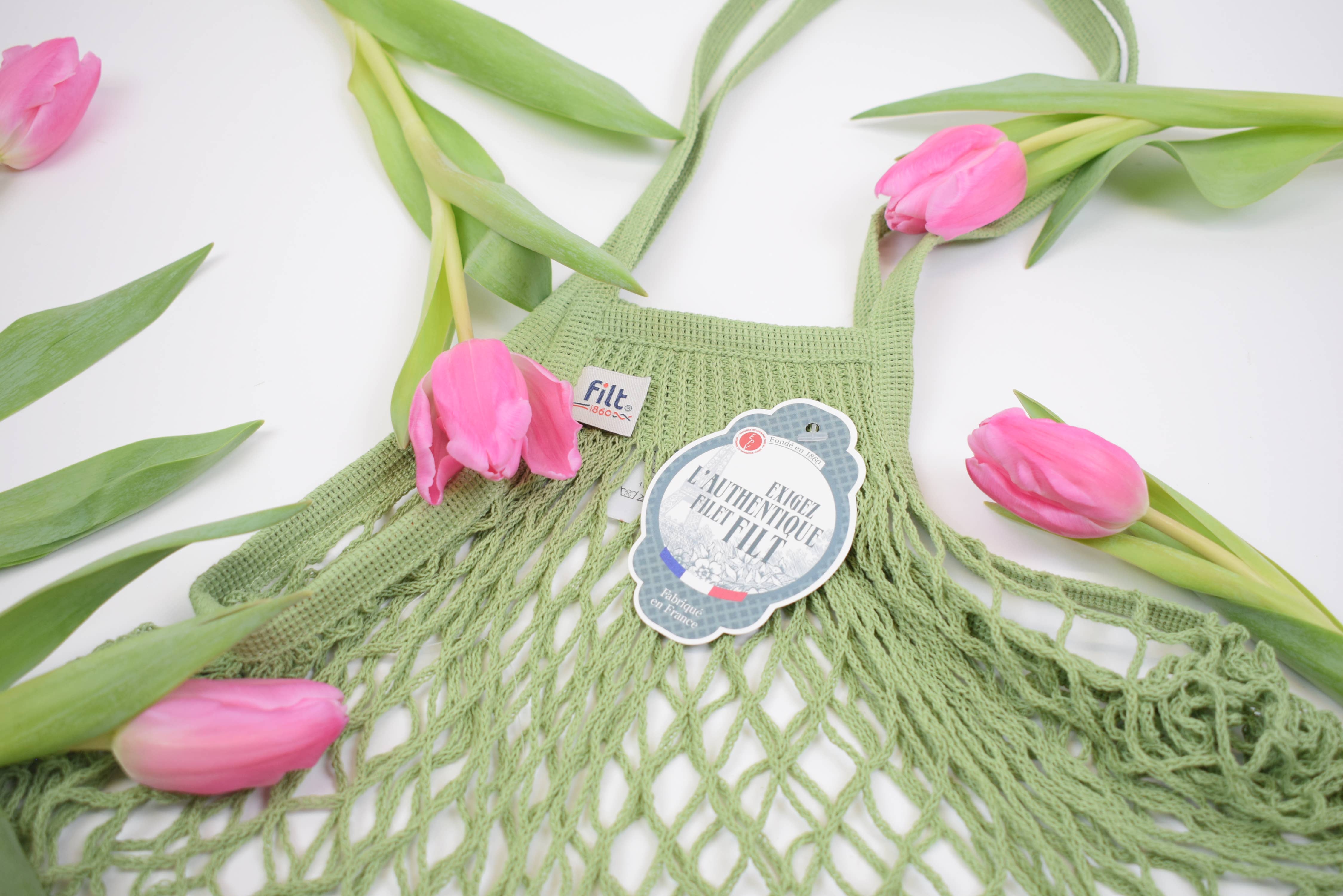 Filt1860 - Wholesale Grocery/Shopping Bag - Net shopping bag Vert Pergola long handles2