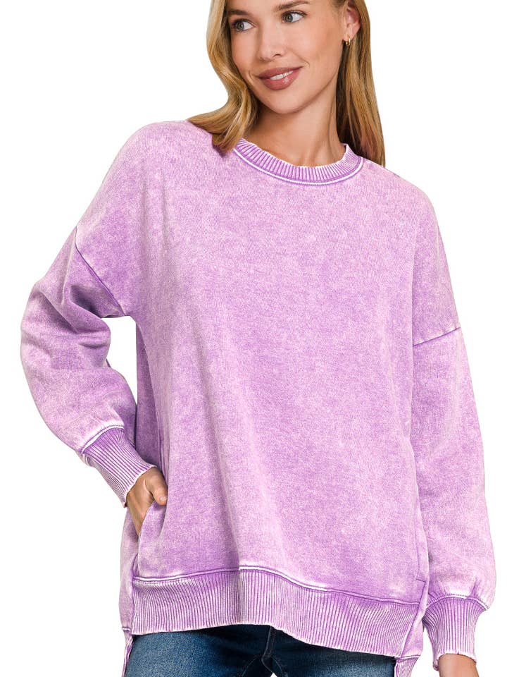 42POPS - Wholesale Sweatshirt - Women's - ',.Fleece Hi-low Sweatshirt With Pockets32