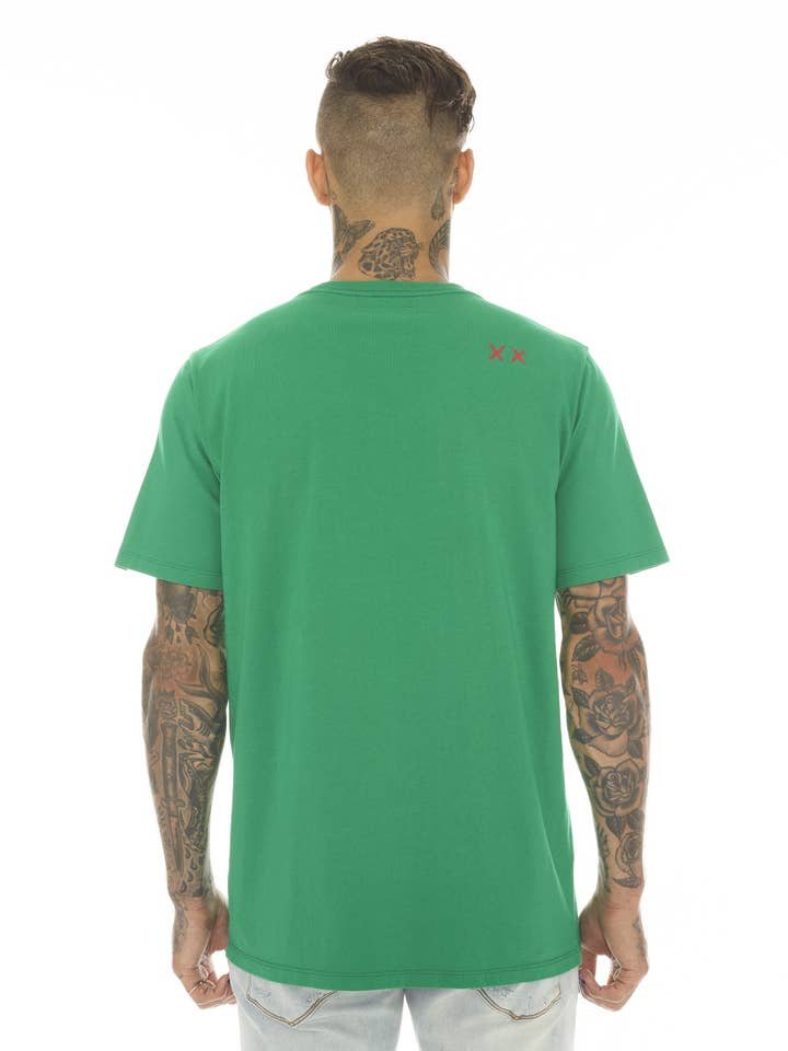 GREEN Short Sleeve Crew Neck Tee S&D & Rock N Roll for wholesale on Faire