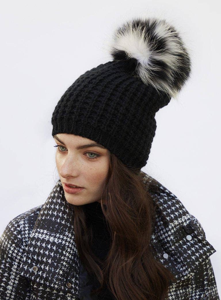 Kyi Kyi - Wholesale Beanie - Women's - Classic Fur - Multi Color Pom3