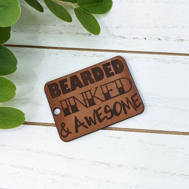 Porta-chaves de couro barbudo, tintado e incrível por atacado de Trendy Transfers