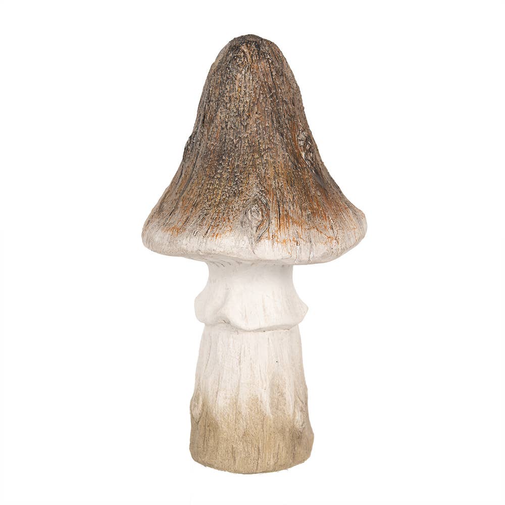 Clayre & Eef - Wholesale Decorative Tabletop Object - 6CE1764 Decoration Mushroom Ø 12x22 cm Brown White Ceramic0