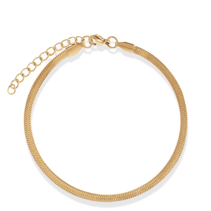 Ellie Vail Jewelry - Wholesale Link & Chain Bracelet - Ellie Vail - Nic Herringbone Chain Bracelet