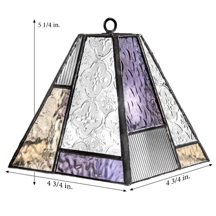 J Devlin Glass Art & Bert Anderson Collection - Wholesale Accent/Desk Lamp - Purple Stained Glass Accent/Desk Lamp or Night Light