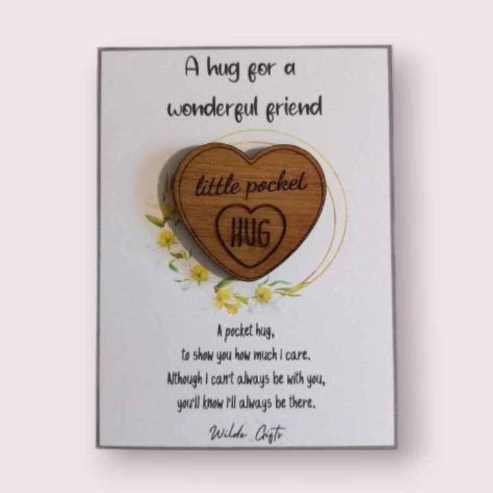 Wonderful friend pocket hug for wholesale by Wilde Gifts UK