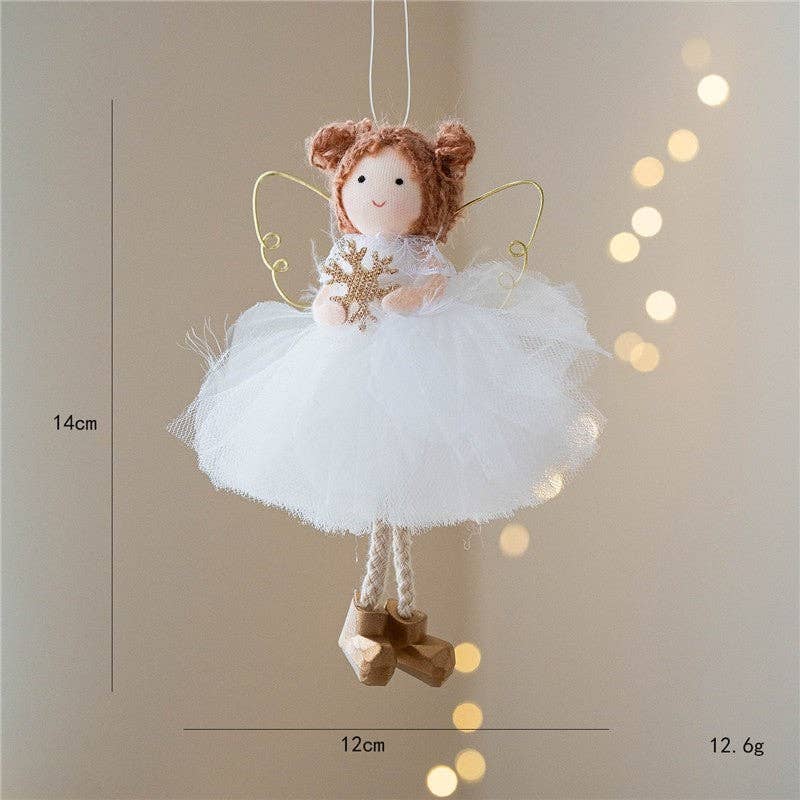 FurDecoration - Vente Objets de décoration - Ornement de Noël Fille Ange avec Ailes1