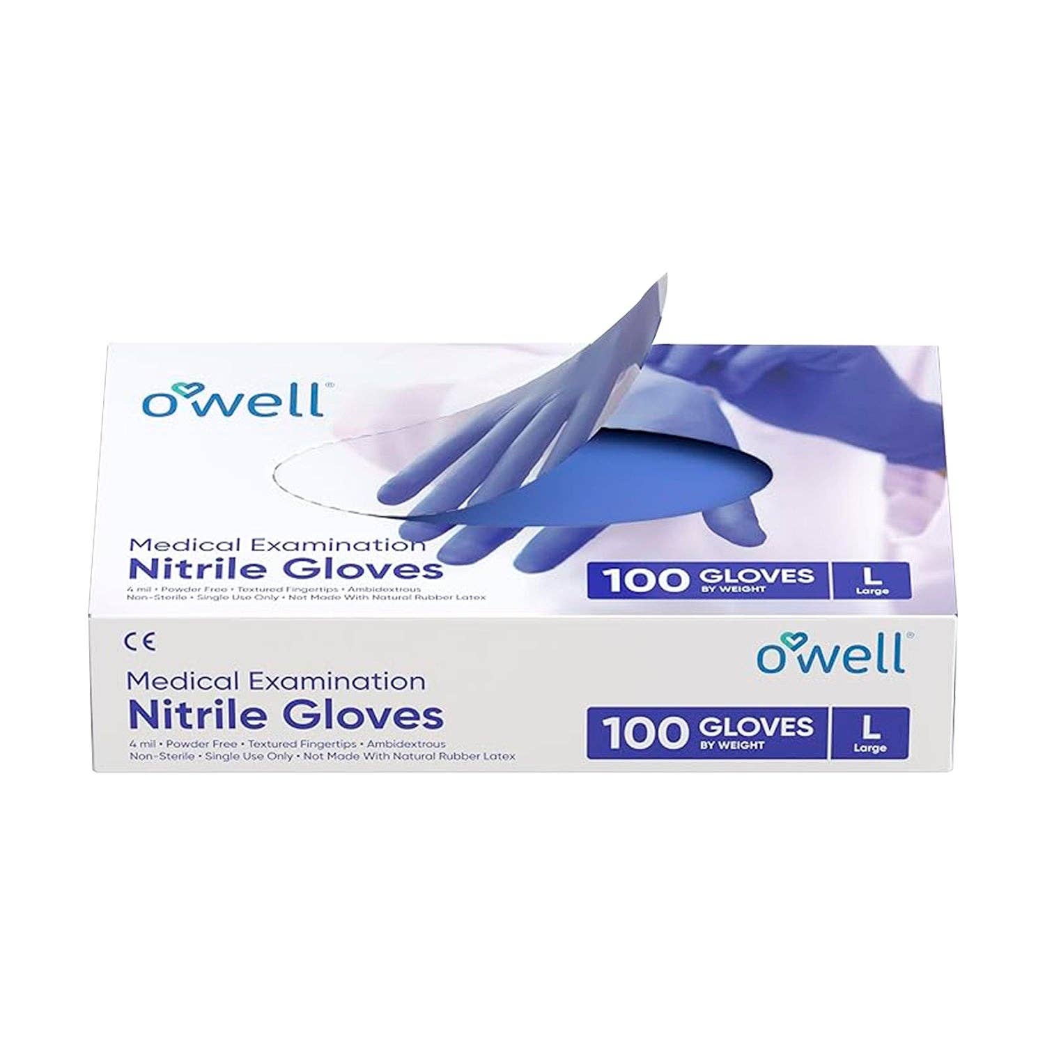 OWELL LLC - Wholesale Cleaning Gloves - OWELL Blue Medical Exam Nitrile Disposable Gloves -100 Count8