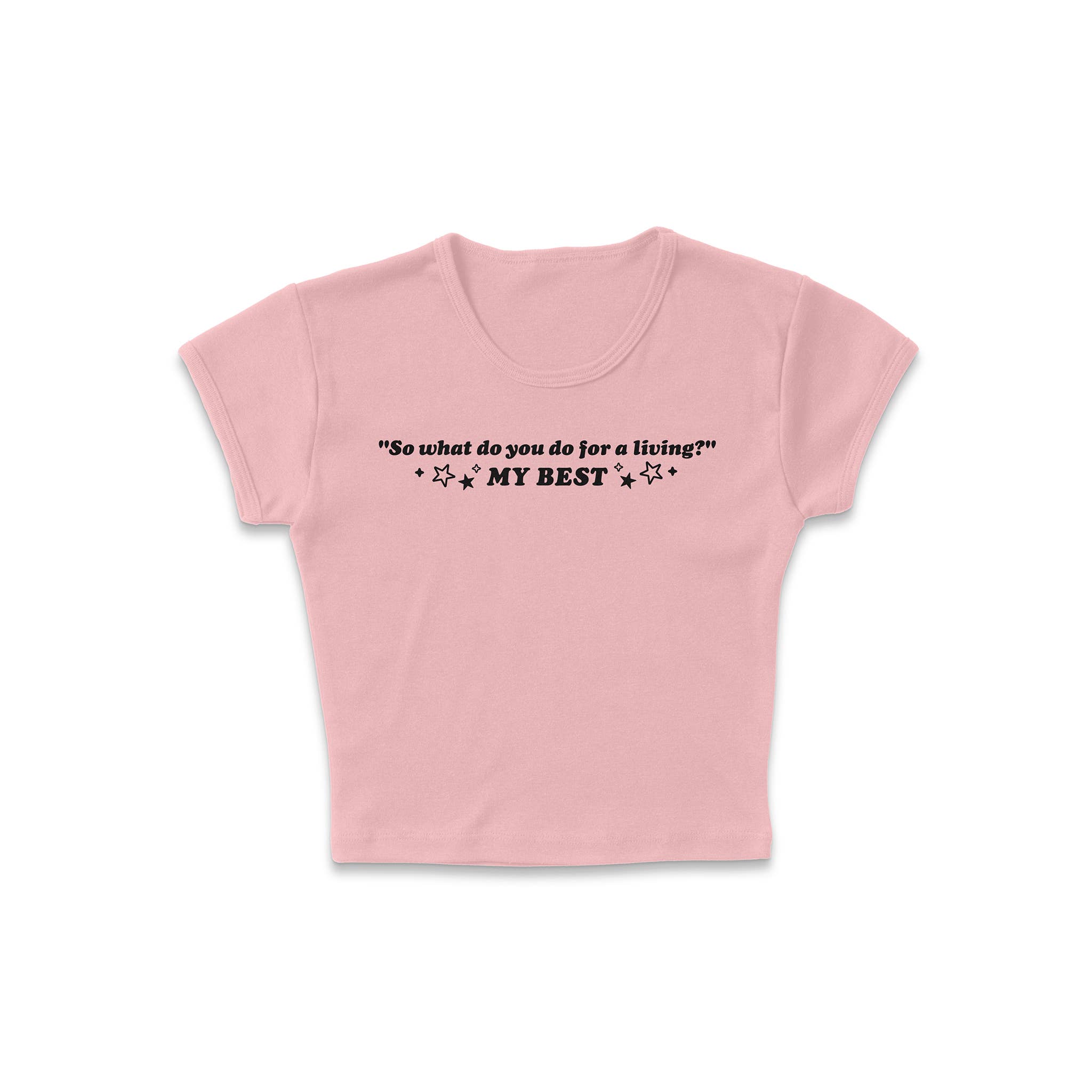 femfetti - Wholesale Screen Printed T-Shirt - Women's - Doing My Best Micro Rib Baby Tee2