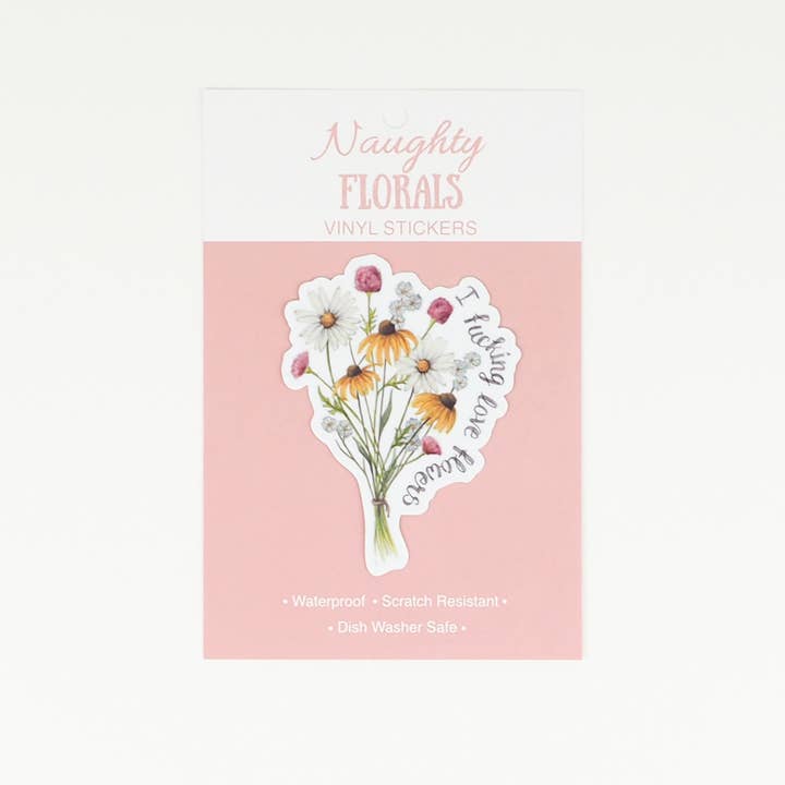 Naughty Florals – wholesale Klistermärke – Jag älskar blommor klistermärke