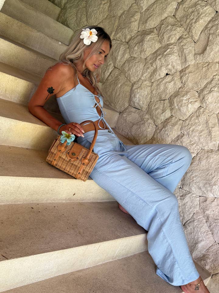 Sol Pants - Sky for wholesale by MOSS The Label