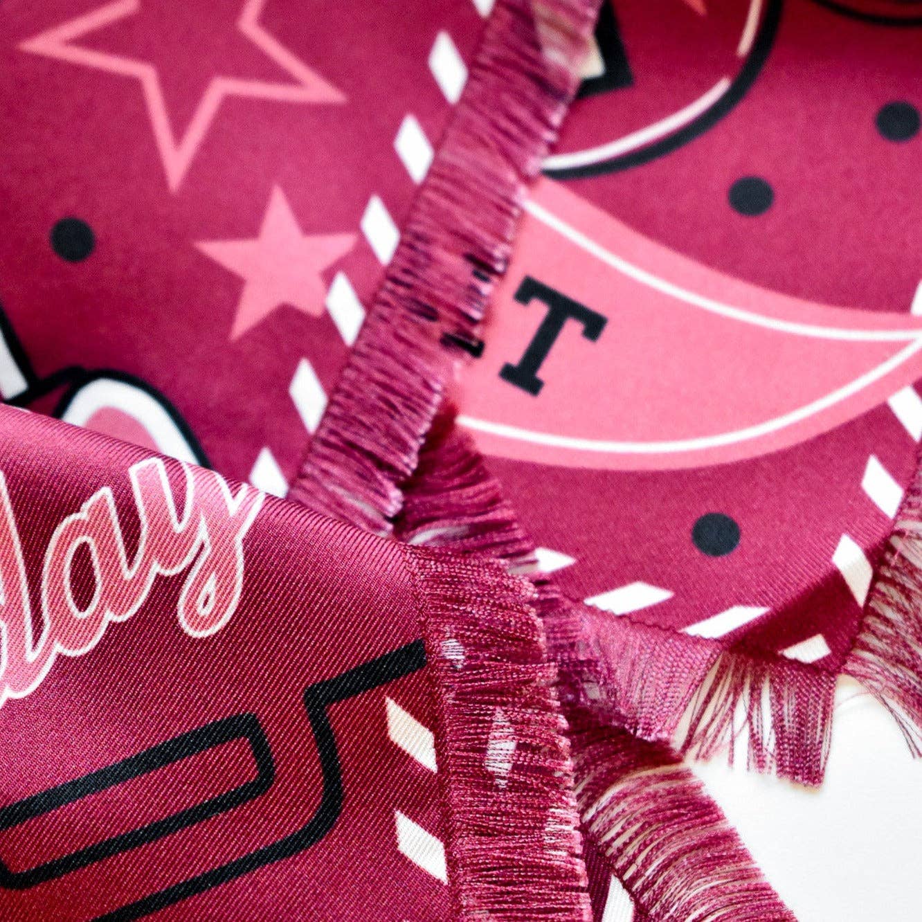 Saturday Silks - Wholesale Scarf - Women's - Maroon Fringed Spirit Scarf™1