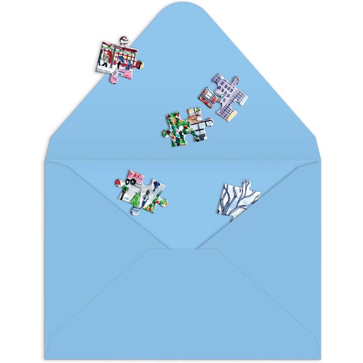 Chronicle Books - Wholesale Christmas Card - Michael Storrings Christmas in the City Greeting Card Puzzle3