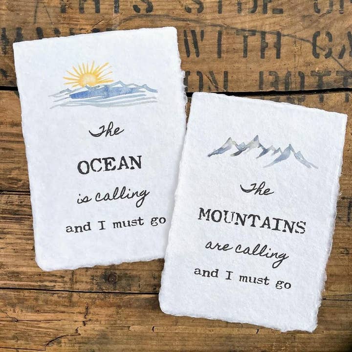 Alison Rose Vintage – wholesale Konsttryck – havet kallar offerttryck på handgjort bomullspapper3