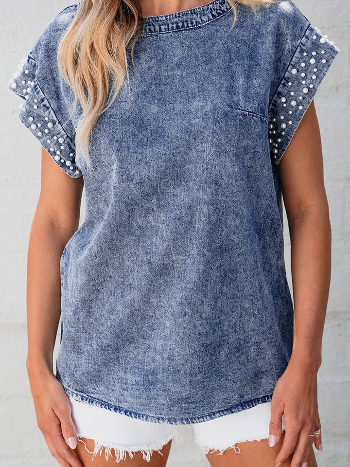 Kelly Acid Wash Pearl Smyckings Jeanstopp för wholesale av Threaded Pear