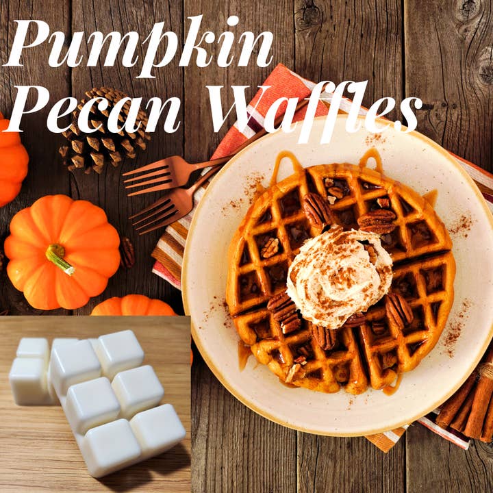 Gaufres à la citrouille et aux pacanes fondues à la cire pour la vente par Emvee Artisan