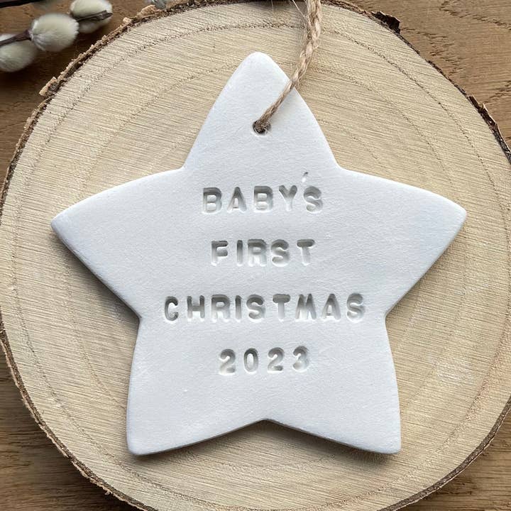 Baby's First Christmas Decoration for wholesale by Snuggle Bumpkin