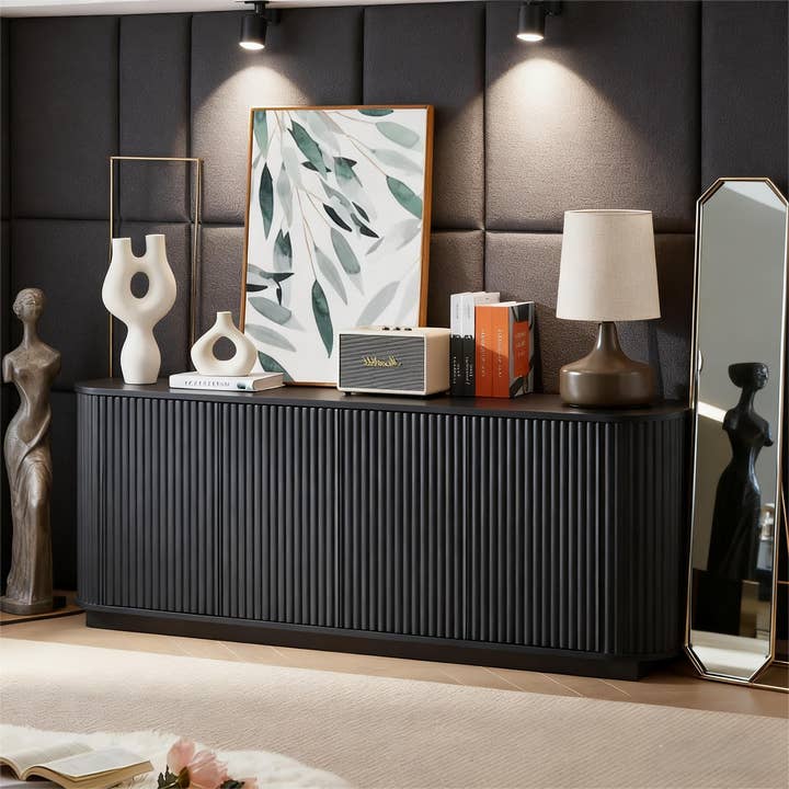 HOMYCASA DESIGN INC - Vente Armoire - Buffet d'automne en noyer avec étagères réglables5