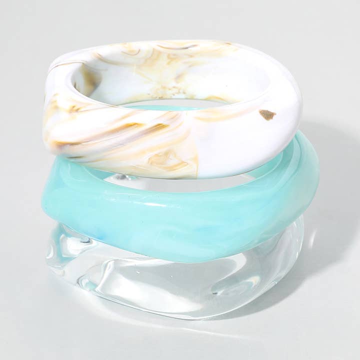 Sensibling Corp. - Wholesale Bangle Bracelet - Celluloid Acetate Chunky Bangle Bracelet