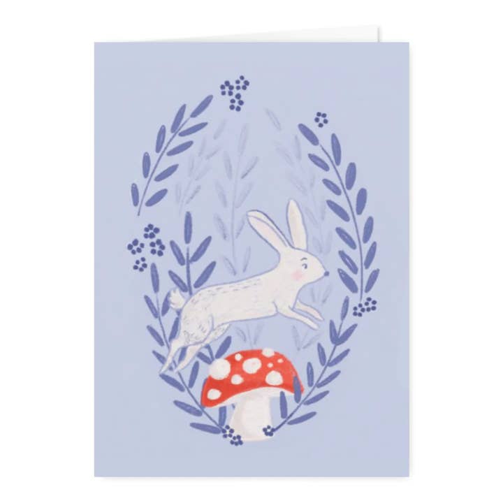 Woodland Rabbit Card for wholesale by Forest & Fauna Paper Co.