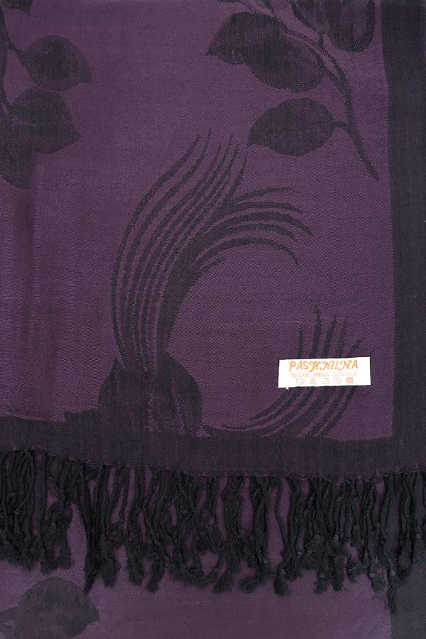 Cap Zone - Wholesale Scarf - Women's - Rose Floral Faux Silk Pashmina Wrap Scarf15