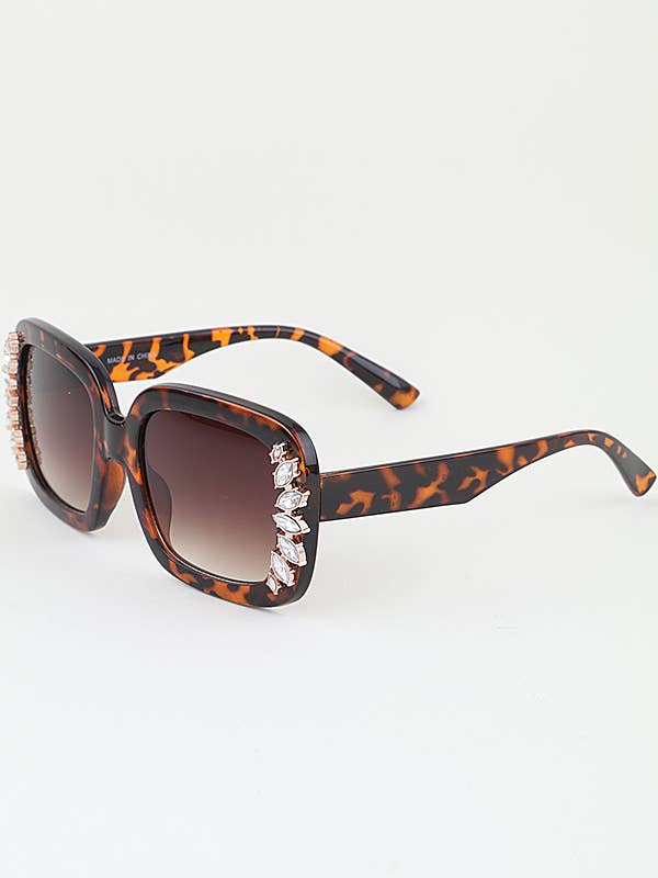 Bejeweled Petal Box Gradient Sunglasses for wholesale by Shop Neighbors