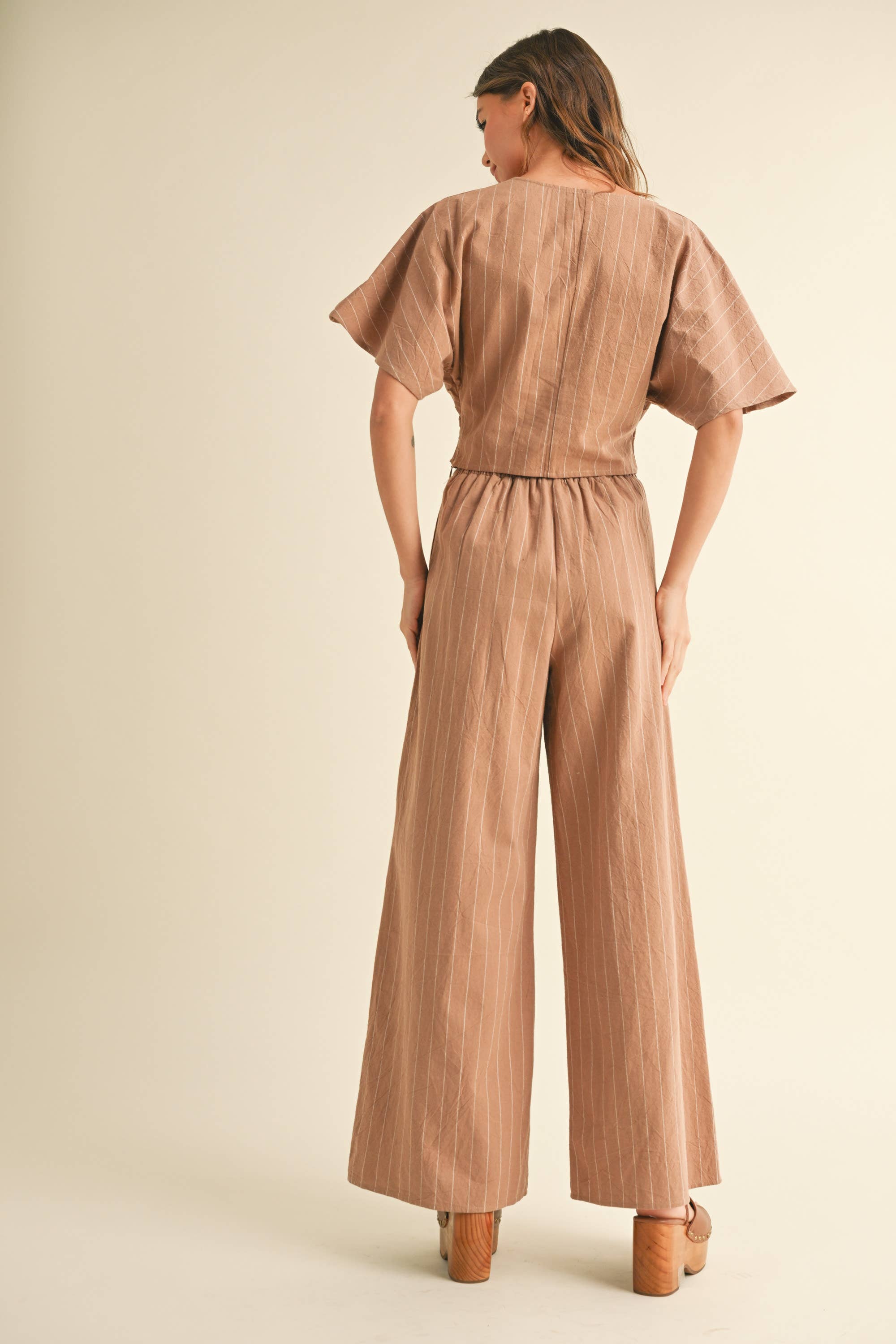 MIOU MUSE - Wholesale Pants - Women's - P4277ST   STRIPE PATTERN PANTS WITH ELASTIC WAIST6