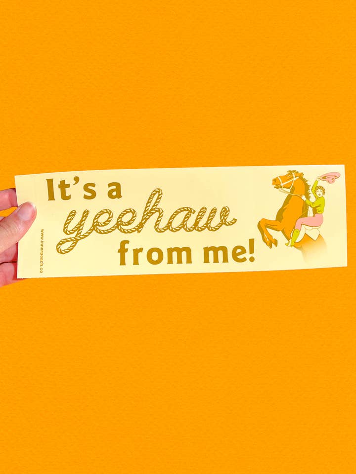 Yeehaw Bumper Sticker for engroshandel hos Inner Peach Design