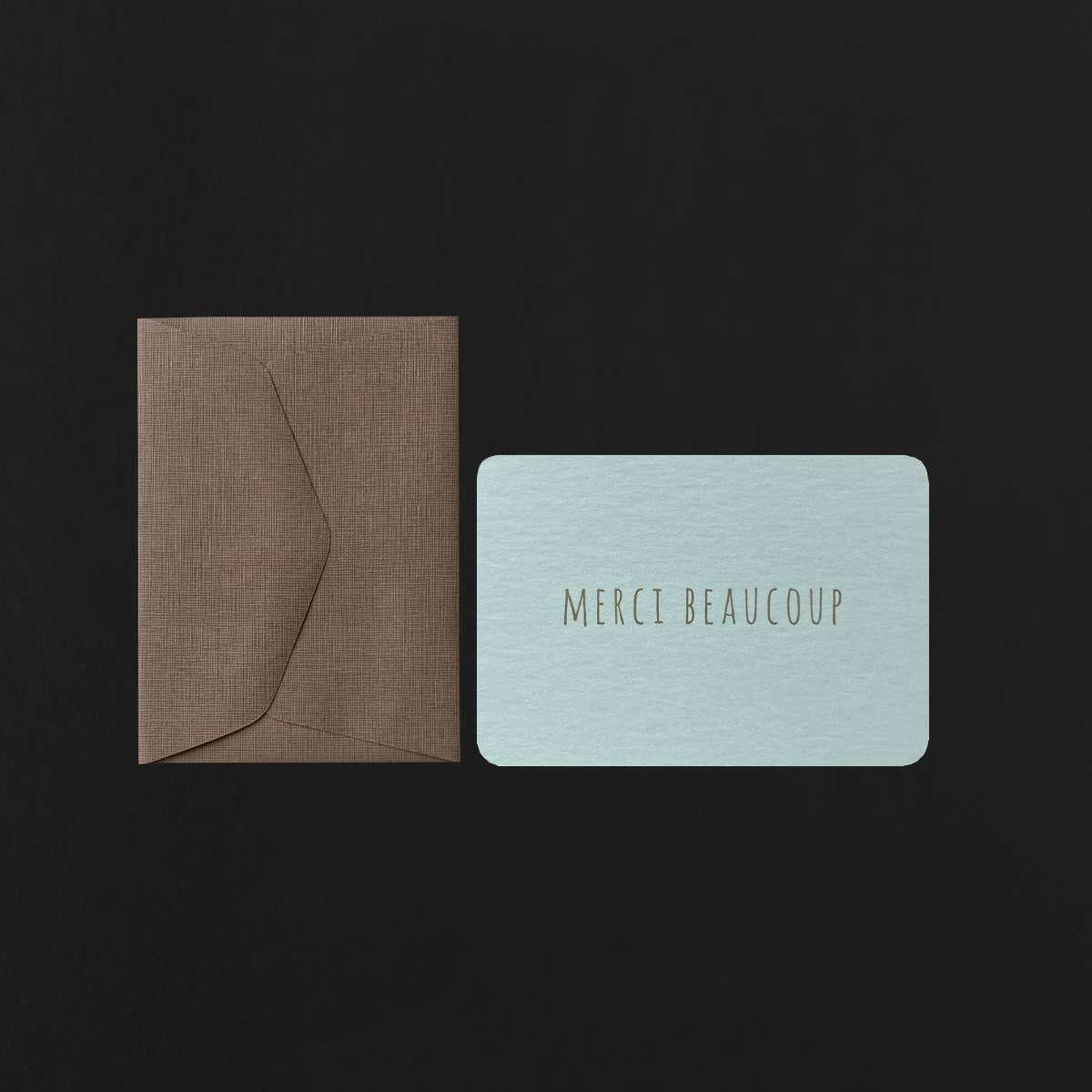 le typographe - Wholesale Thank You Card - Mini card and envelope — THANK YOU SO MUCH0