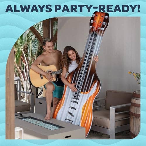 Top Rated Brands - Wholesale Inflatables - Pool Float Raft Lounger for Adults 7 Feet Long Guitar Design8