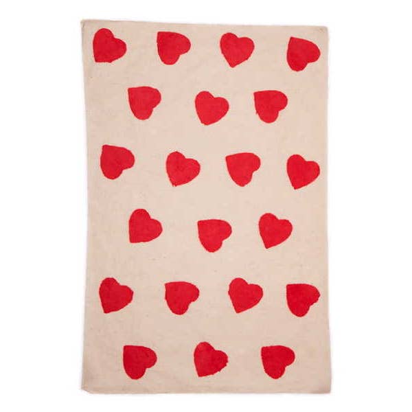 Wrap-Hearts Red On Natural for wholesale by Vevoke