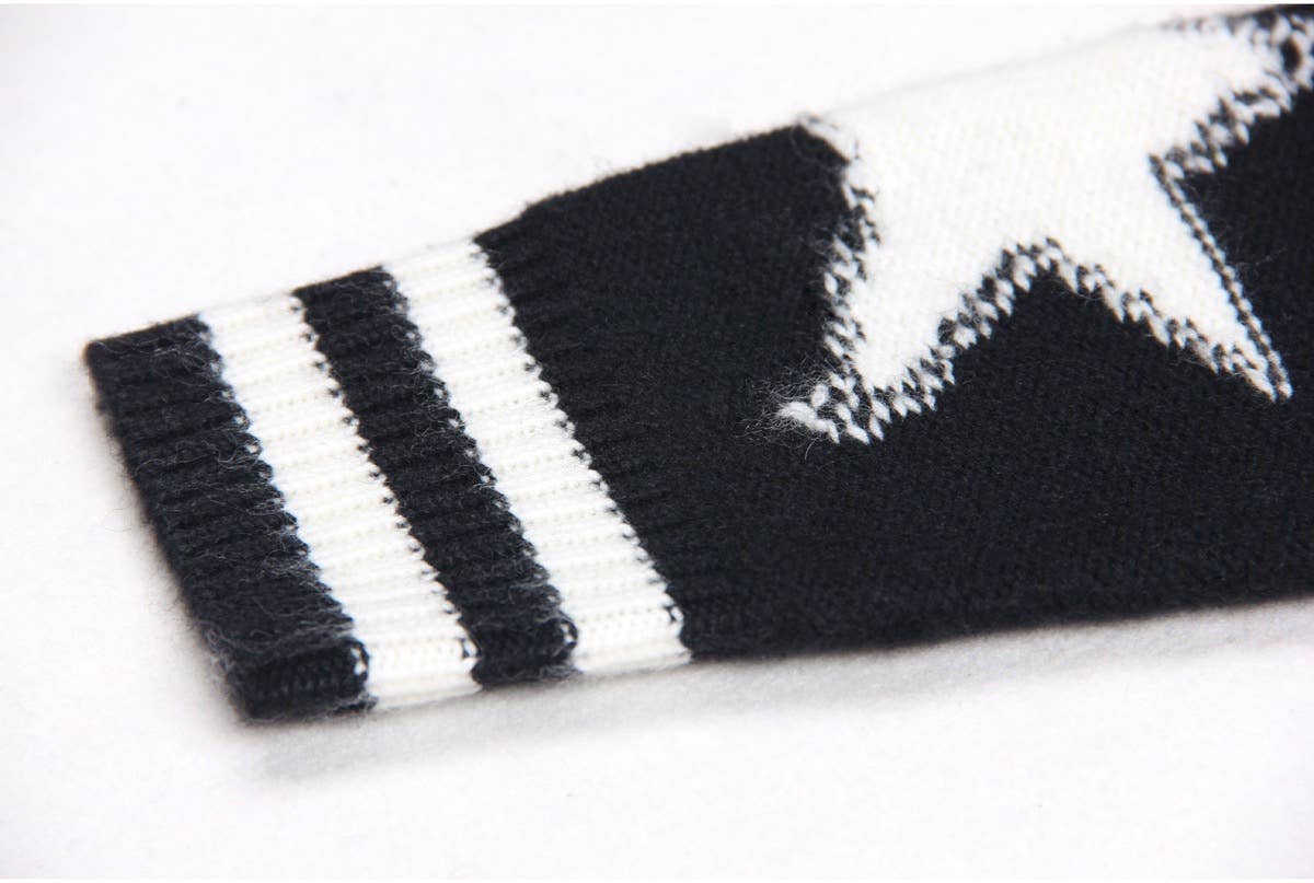 Productseeker – wholesale Cardigan – Women’s – JK029 Cozy Star-Patterned Knit Cardigan Jacket12