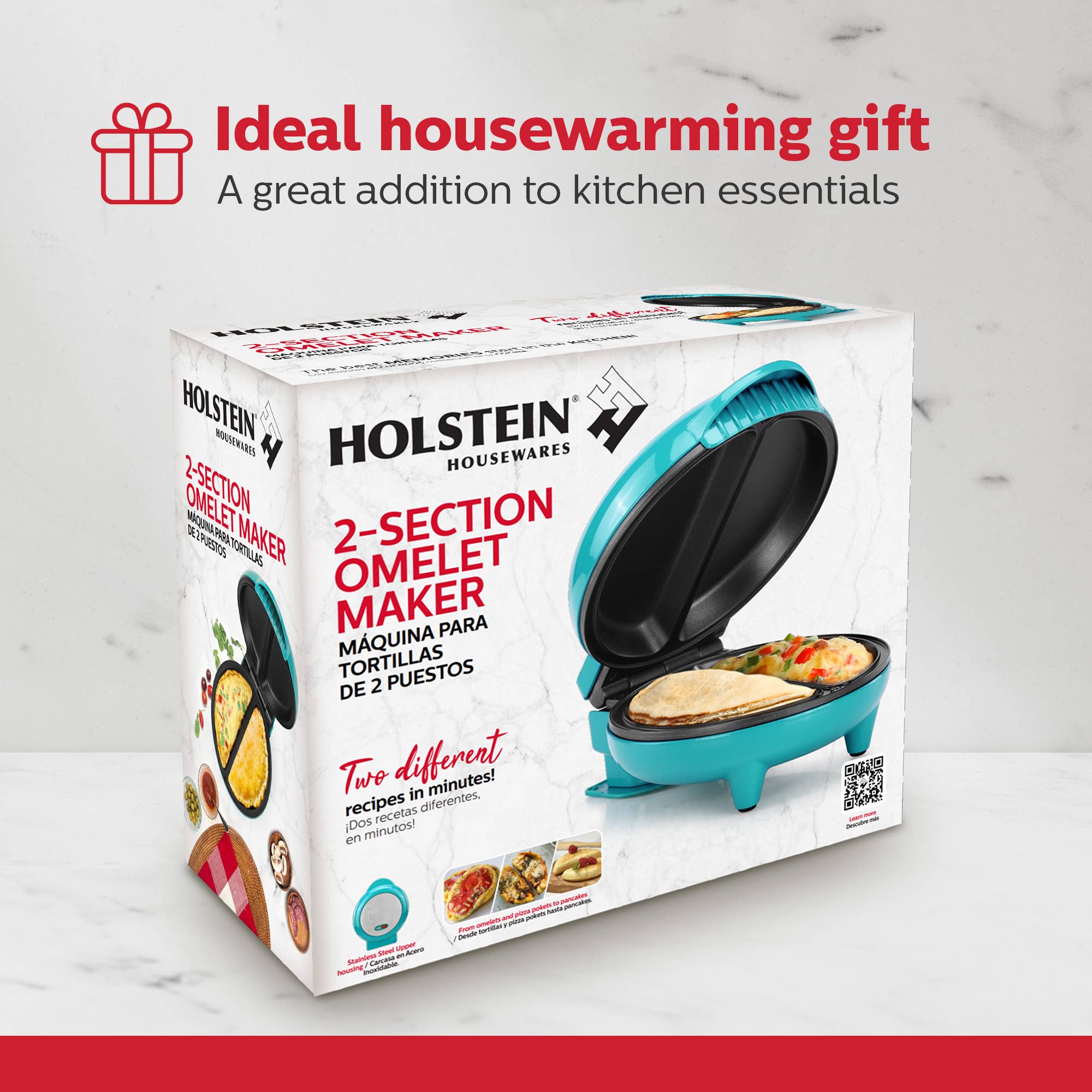 Holstein Housewares - Wholesale Kitchen Appliance - Easy Fast Breakfast Omelet Maker for Pancakes & Treats47