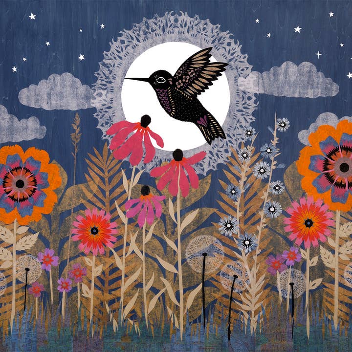 A Night Alight With Stars - 16 x 20 inch Print for wholesale by Rural Pearl: Cut Paper Art by Angie Pickman